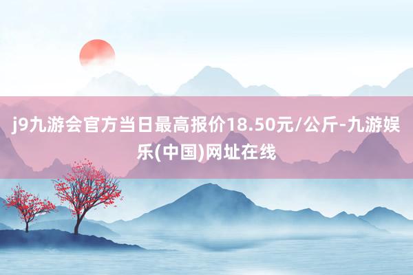 j9九游会官方当日最高报价18.50元/公斤-九游娱乐(中国)网址在线