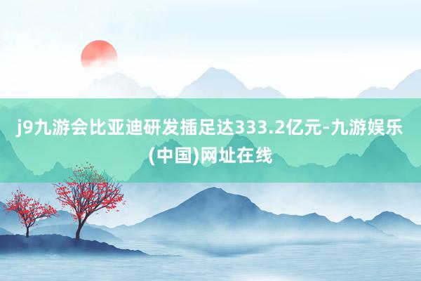 j9九游会比亚迪研发插足达333.2亿元-九游娱乐(中国)网址在线