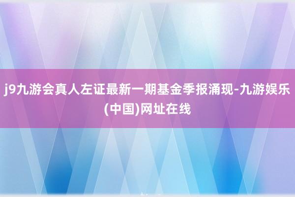 j9九游会真人左证最新一期基金季报涌现-九游娱乐(中国)网址在线